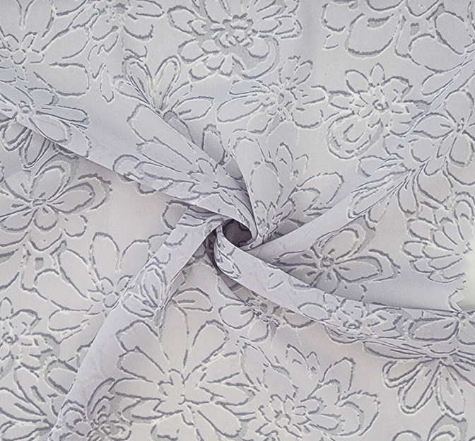 Hi Multi Chiffon 1D1322 Chiffon Fabric - Gray, 58/60" Width