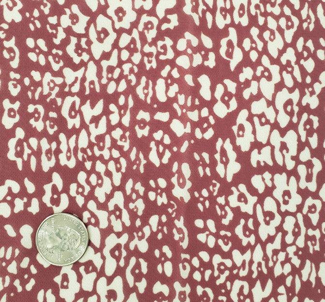 Hi Multi Chiffon 1D1354 Polyester Chiffon Fabric - Wine/Ivory, 58/60" Width