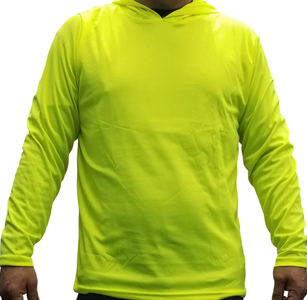 Hooded Longsleeve Polyester Fabric - Safety Yellow (1 Piece)