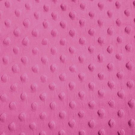 Hot Pink Minky Dimple Dot Fabric,