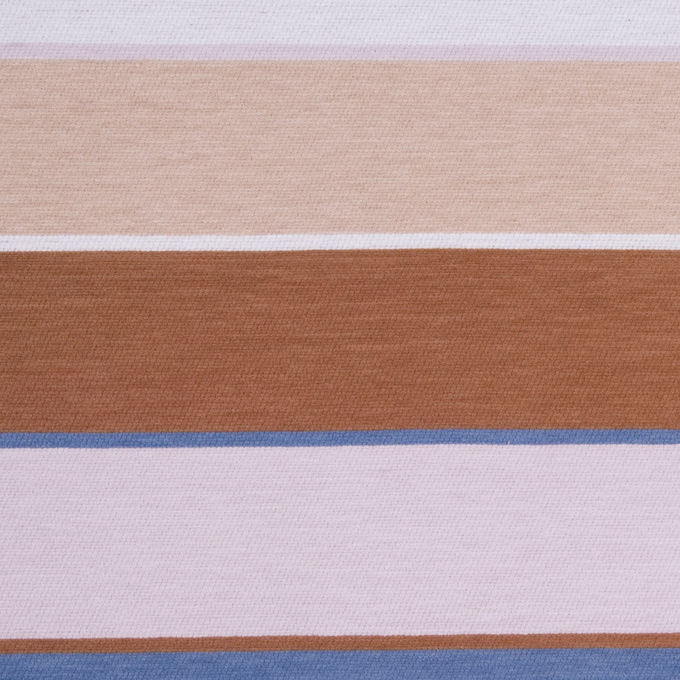 Natural/Beige/Bluestone/Brown Stripes Velvet