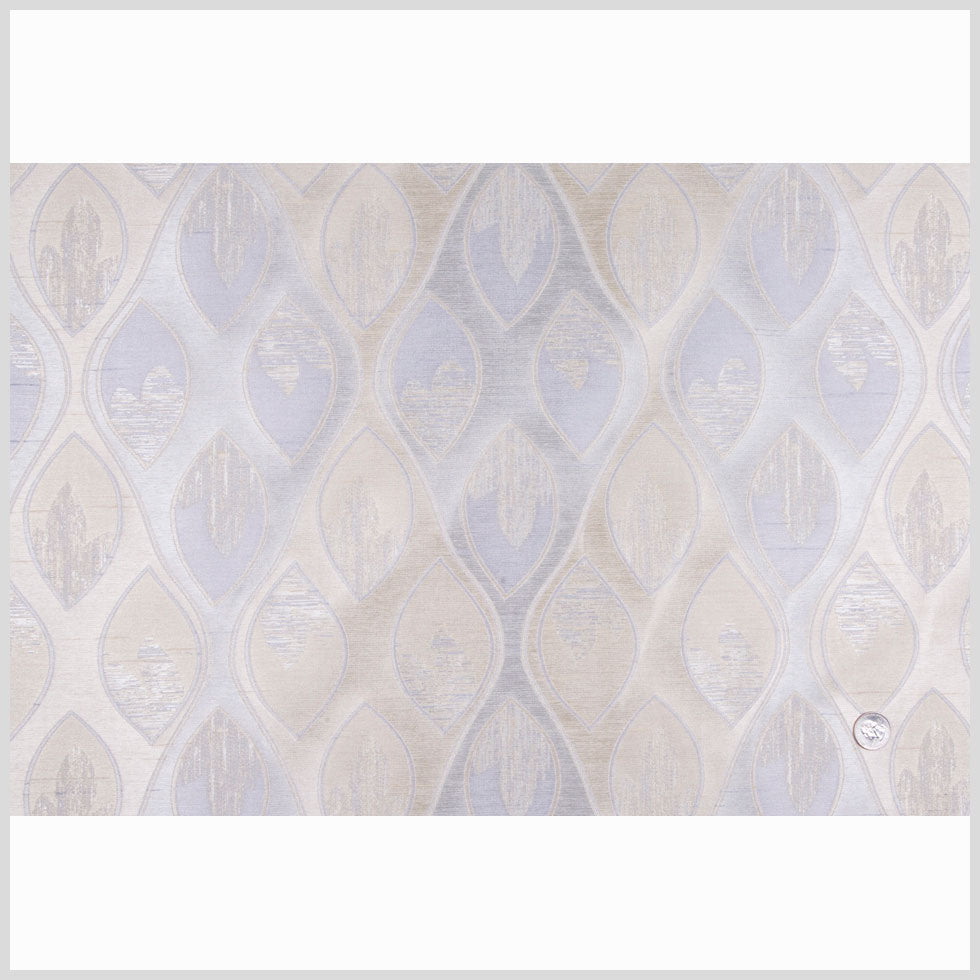 Soft Silver/Ice Blue Geometric Woven