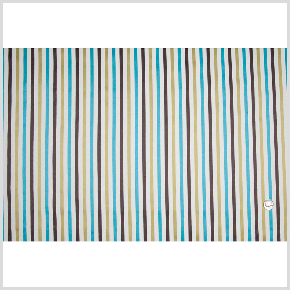 Cream/Chocolate/Kiwi Stripes Woven