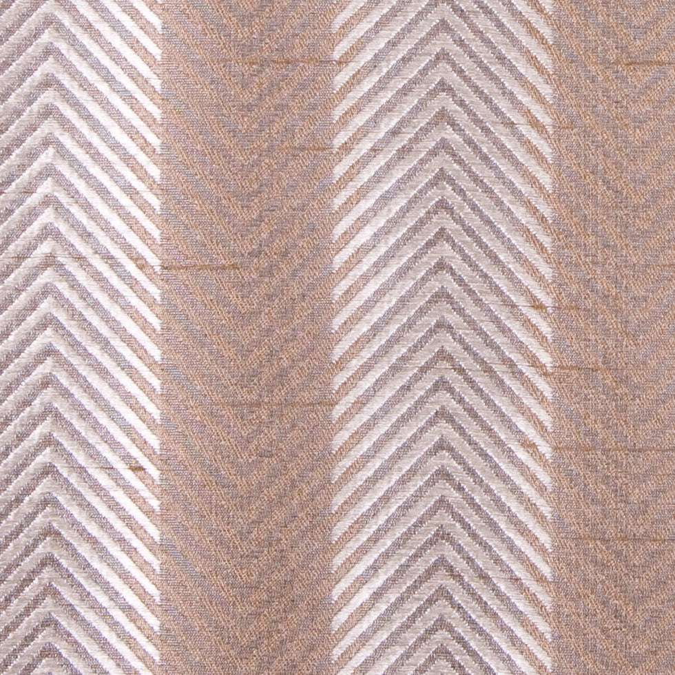 Bronze/Candlelight Glow Silver Stripes Shantung /Dupioni