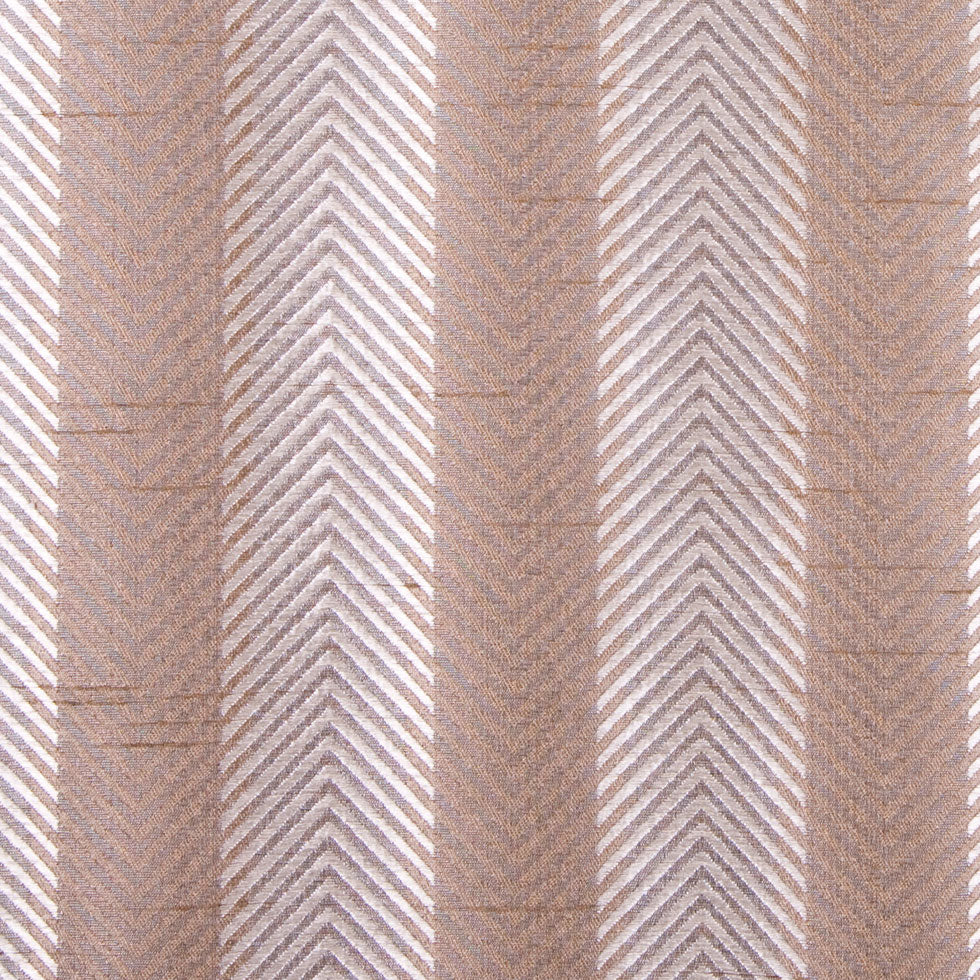 Bronze/Candlelight Glow Silver Stripes Shantung /Dupioni