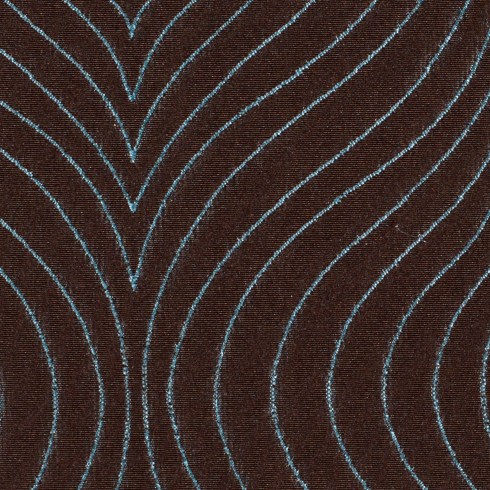 Iridescent Chocolate/Blue Geometric Woven