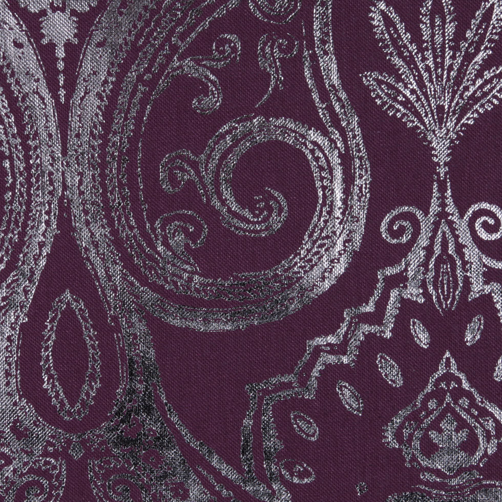Aubergine Damask Prints