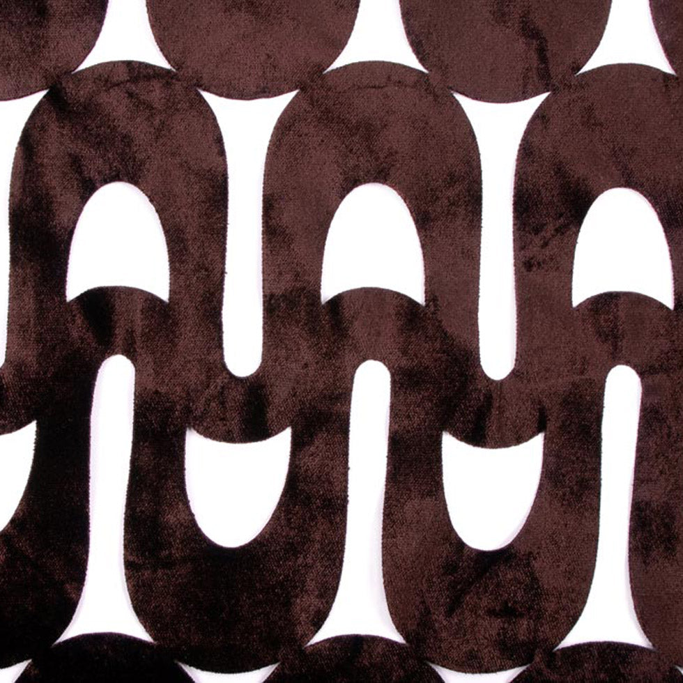 Chocolate Lazer Cut Velvet