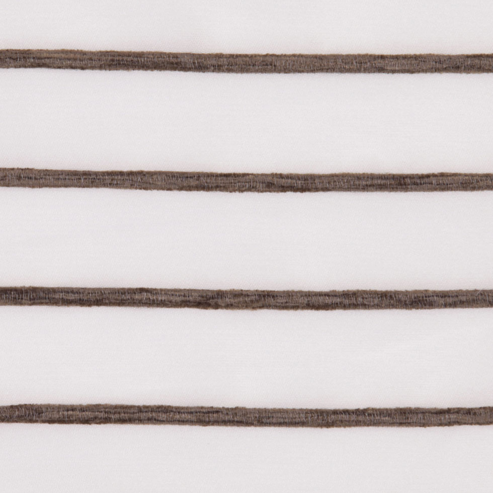 Ivory/Chocolate Stripes Striped Sheer