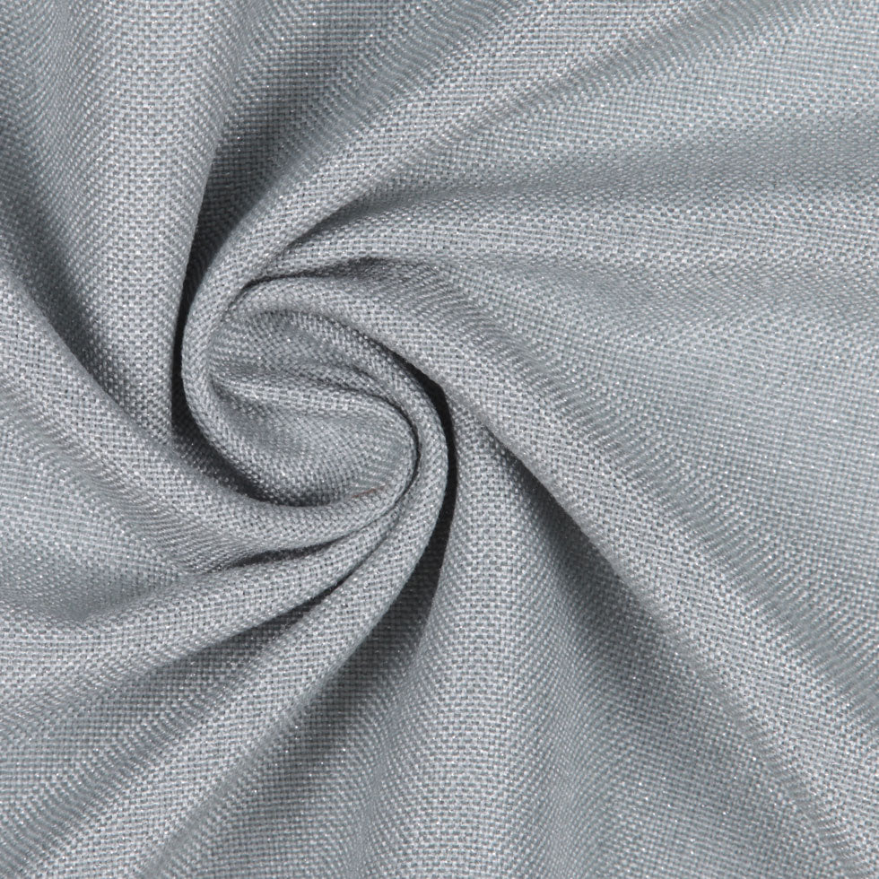 Spa/Metallic Silver Solid Linen Lame