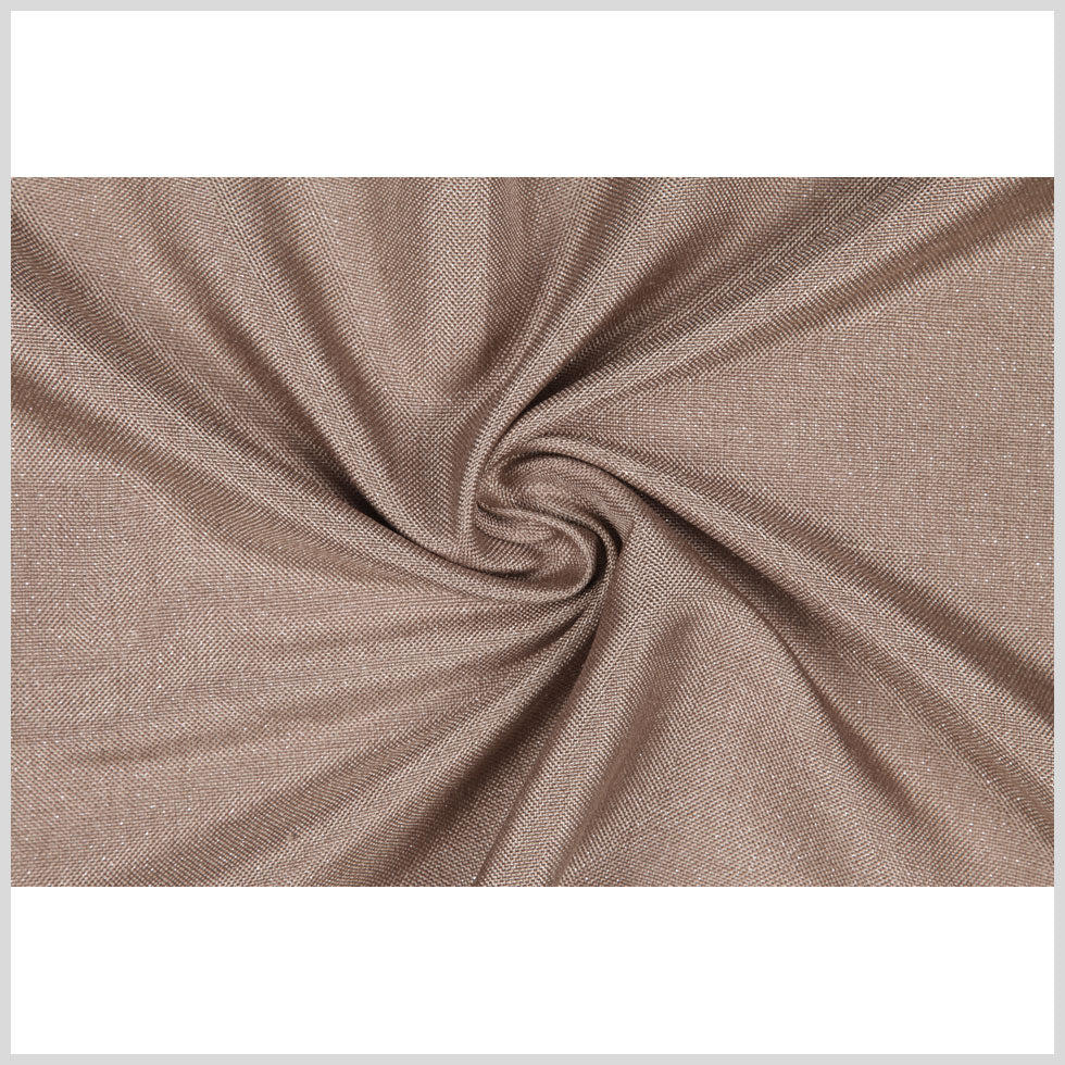 Latte/Metallic Silver Solid Linen Lame