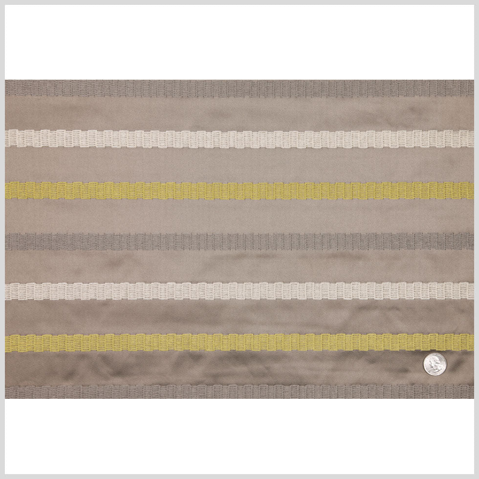 Otter/Lime Stripes Embroidery Stripe