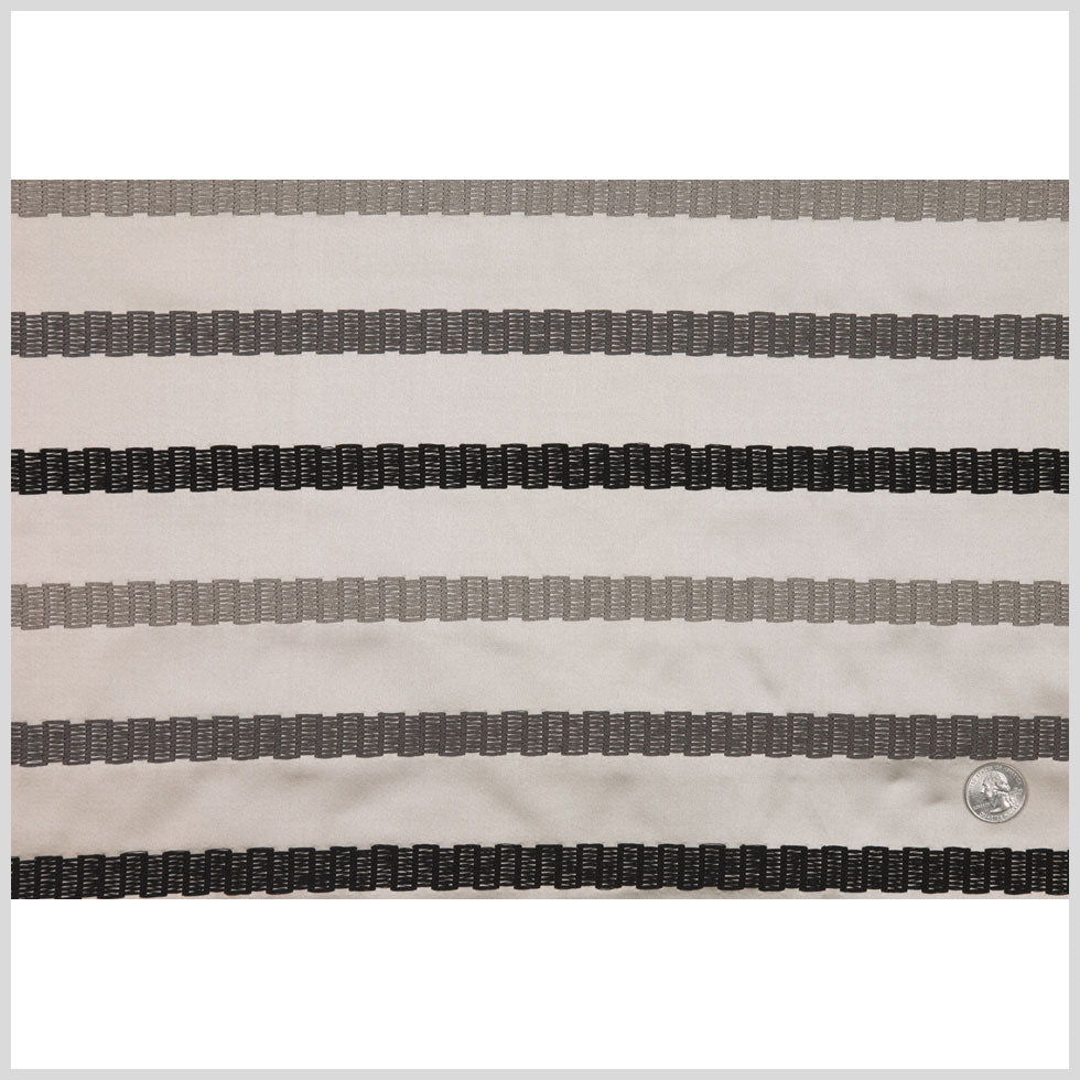 Gold/Black/Gray Stripes Embroidery Stripe