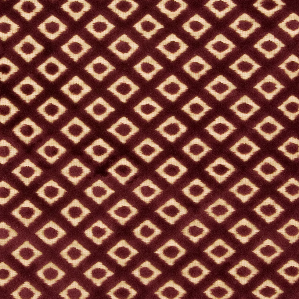 Eggplant/Beige Diamonds Velvet