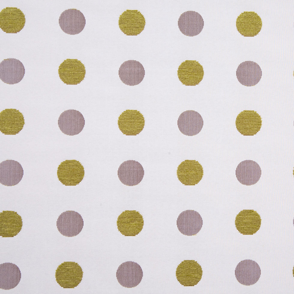 Olive/Cream/Iridescent Brown Polka Dots Chenille