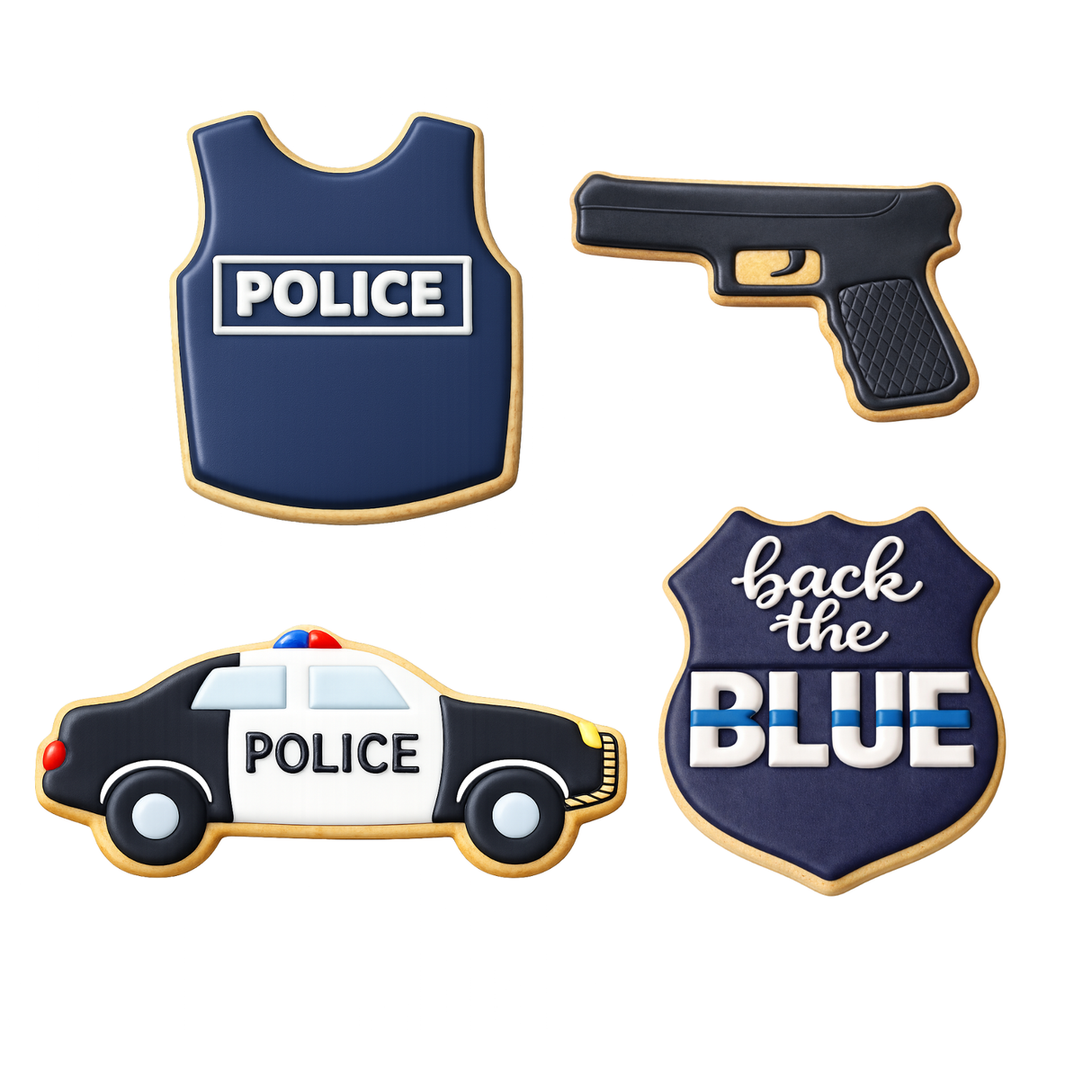 Police Cookie Cutter 4 Pc Set HS0441