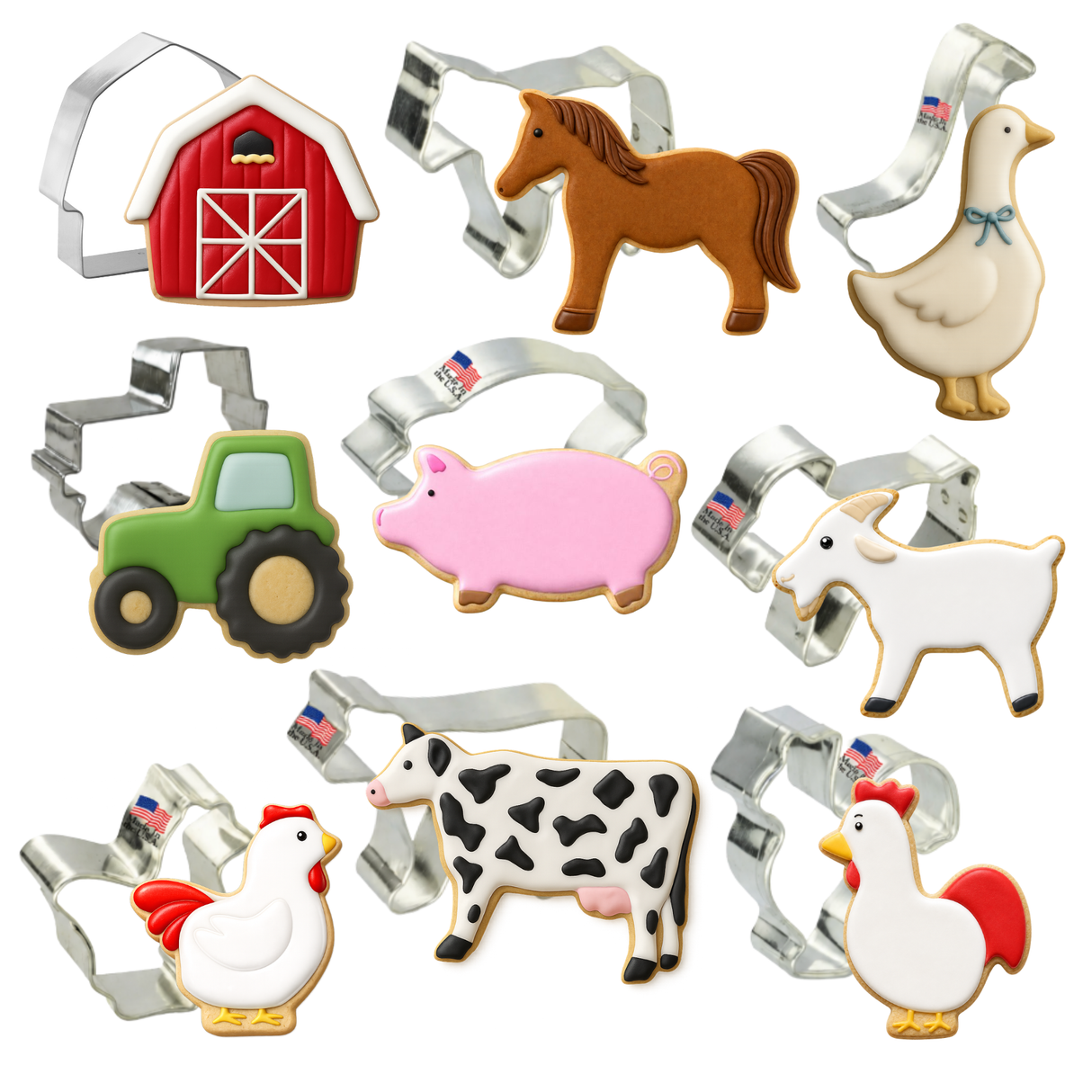 Miniature Farm Animals Cookie Cutter 9 Pc Set HS0455