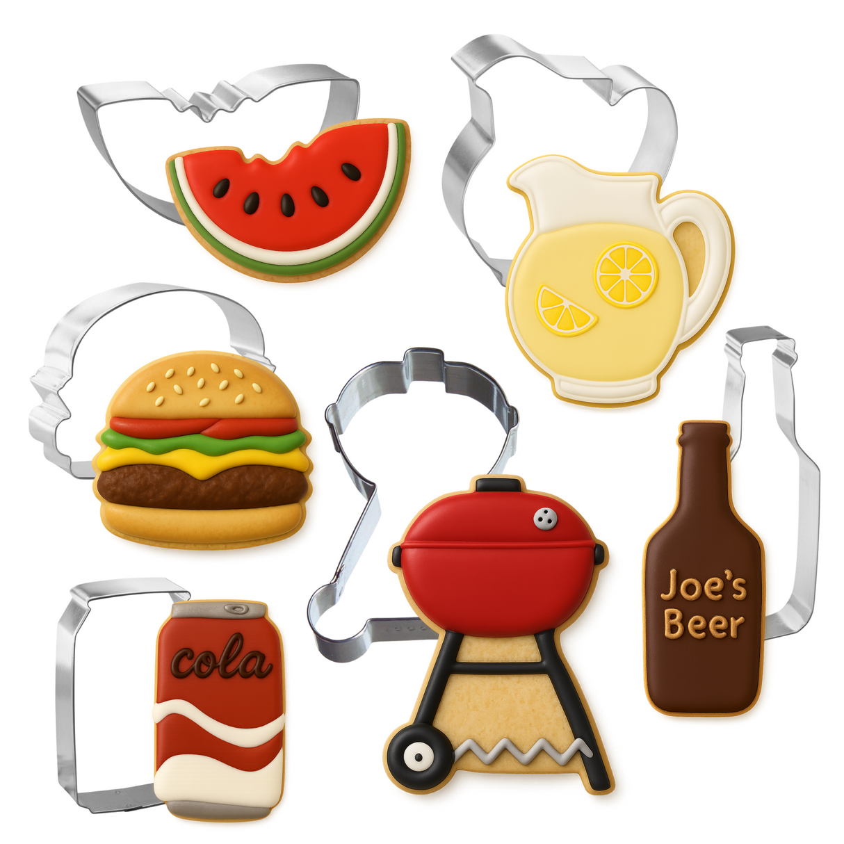 Summer Picnic BBQ Grill Cookie Cutter 6 Pc Set HS0466