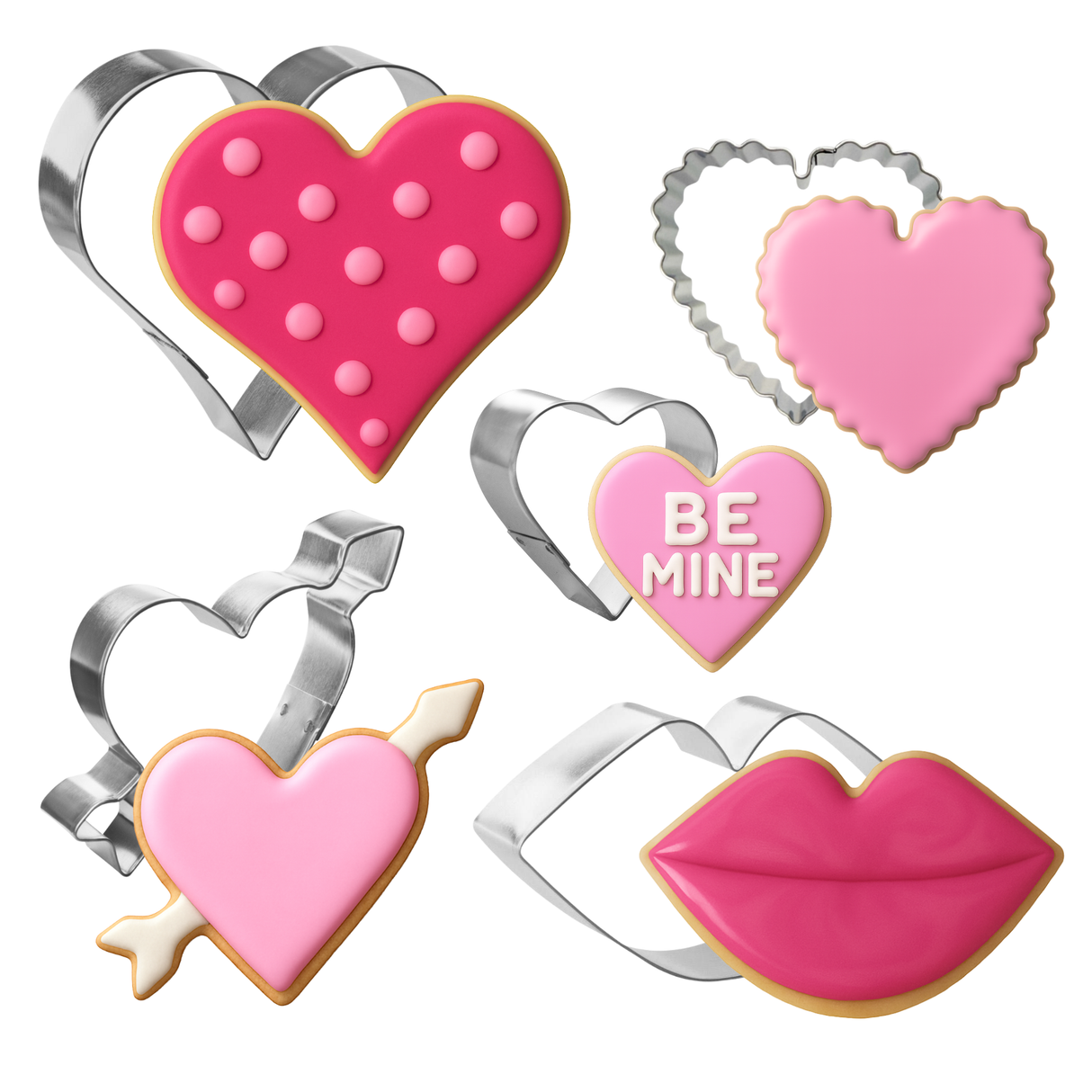 Kiss From The Heart Cookie Cutters 5 Pc Set HS0470