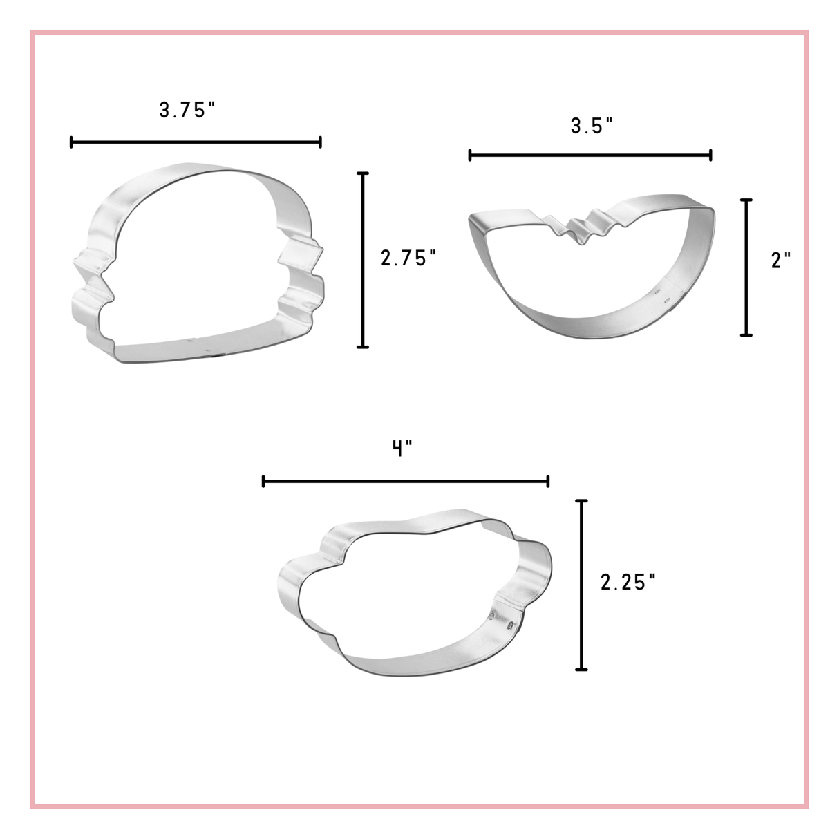 Labor Day 3 Pc. Cookie Cutter Set HS0625