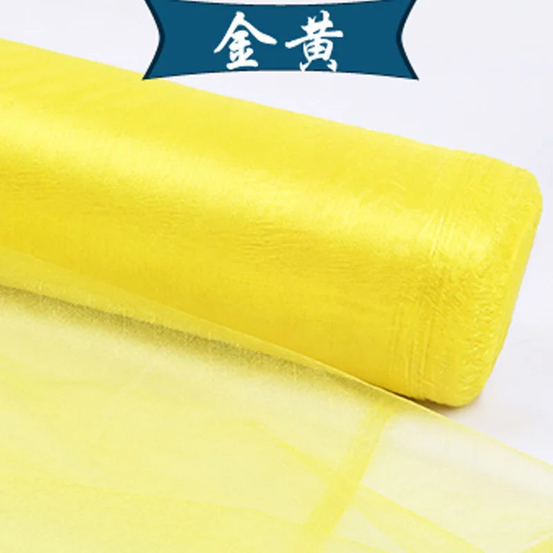 5m/lot Crystal Organza Tulle Roll Fabric For Draping Wedding Ceremony Party Home Decoration Wedding flowers arch 23 colours
