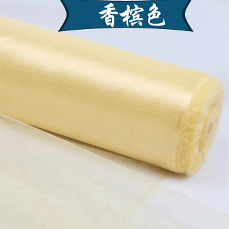 5m/lot Crystal Organza Tulle Roll Fabric For Draping Wedding Ceremony Party Home Decoration Wedding flowers arch 23 colours