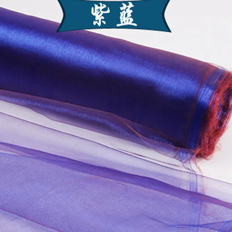 5m/lot Crystal Organza Tulle Roll Fabric For Draping Wedding Ceremony Party Home Decoration Wedding flowers arch 23 colours
