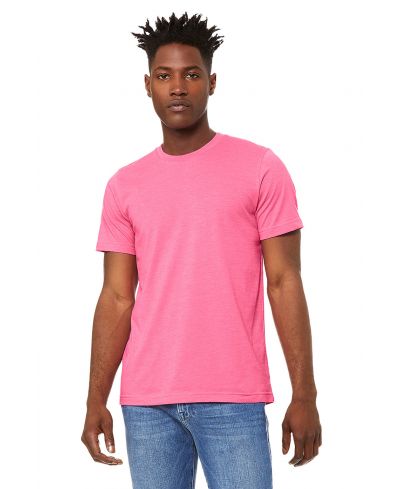 Bella Canvas 3001CVC Heather CVC T-Shirt Fabric - HTR Charity Pink, Crew Neck, Short Sleeve (1 Piece)