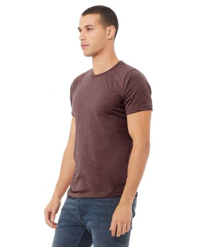 Bella Canvas 3001CVC Cotton Poly Fabric - HTR Maroon, Heathered, Crew Neck, Short Sleeve (1 Piece)