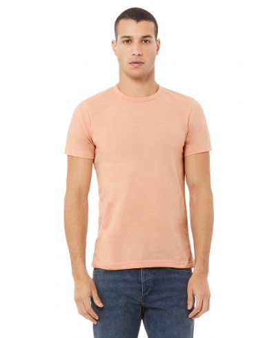 Bella Canvas 3001CVC Cotton Poly Fabric - HTR Peach, Heathered, Short Sleeve, Crew Neck (1 Piece)