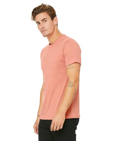 Bella Canvas 3001CVC Cotton Poly Fabric - Heathered HTR Sunset, Short Sleeve Crewneck, Unisex (1 Piece)