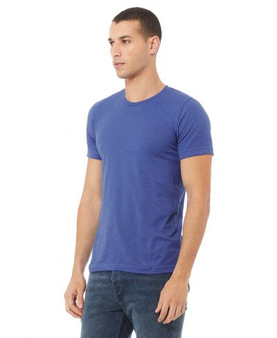 Bella Canvas 3001CVC Cotton Poly Fabric - HTR True Royal Heather, Crew Neck, Short Sleeve (1 Piece)