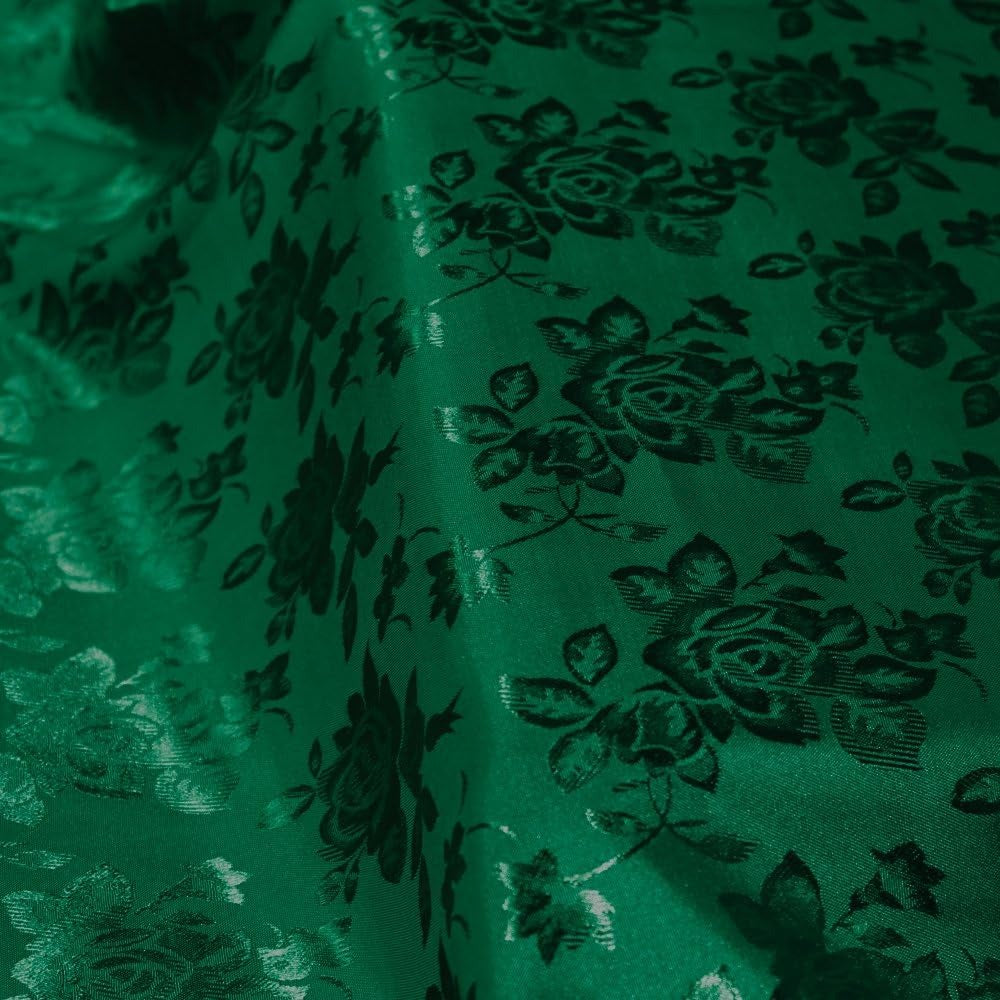 Floral Jacquard Satin Fabric - Floral Woven Brocade, 60" Width
