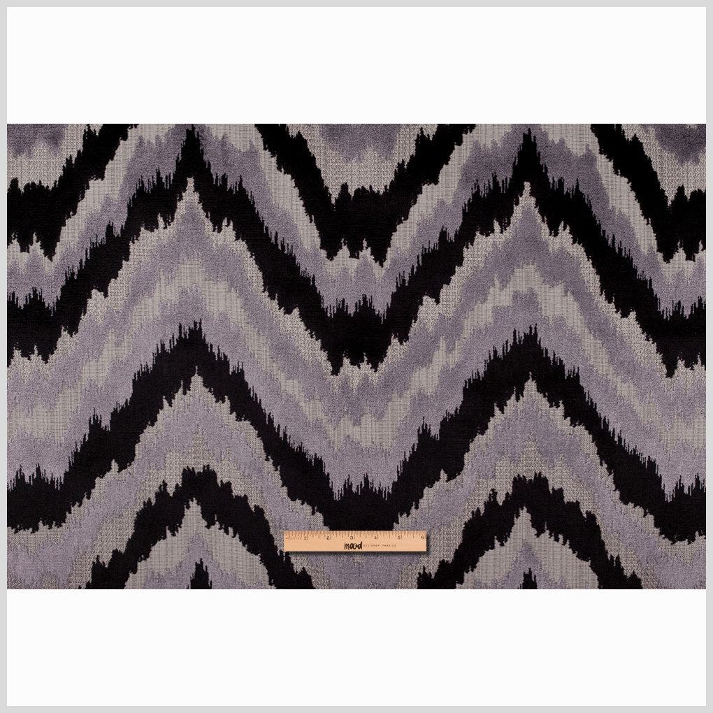 Black/Multi-Gray Ikat Chenille