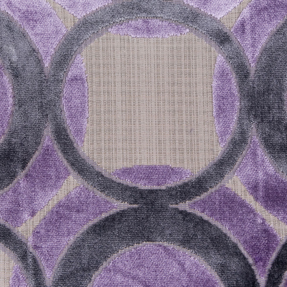 Gray/Lavender Geometric Chenille