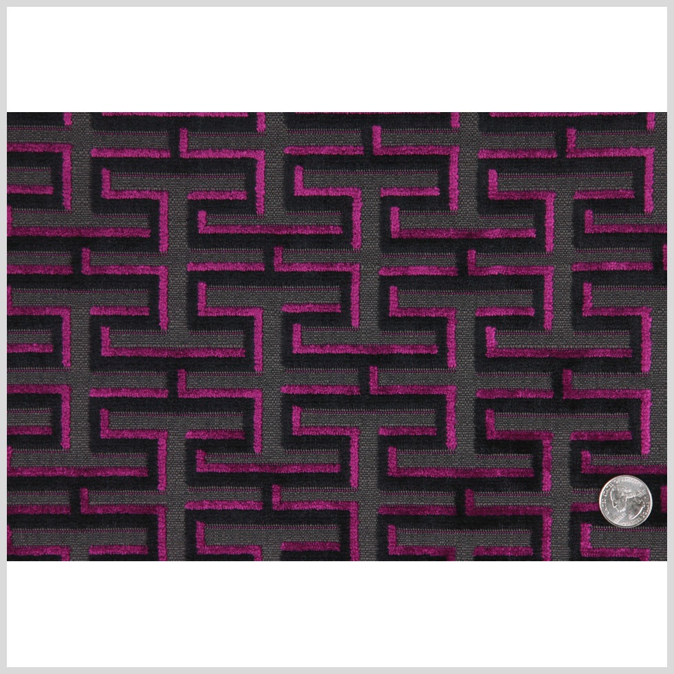 Zwart Cardinal Square Geometric Velvet