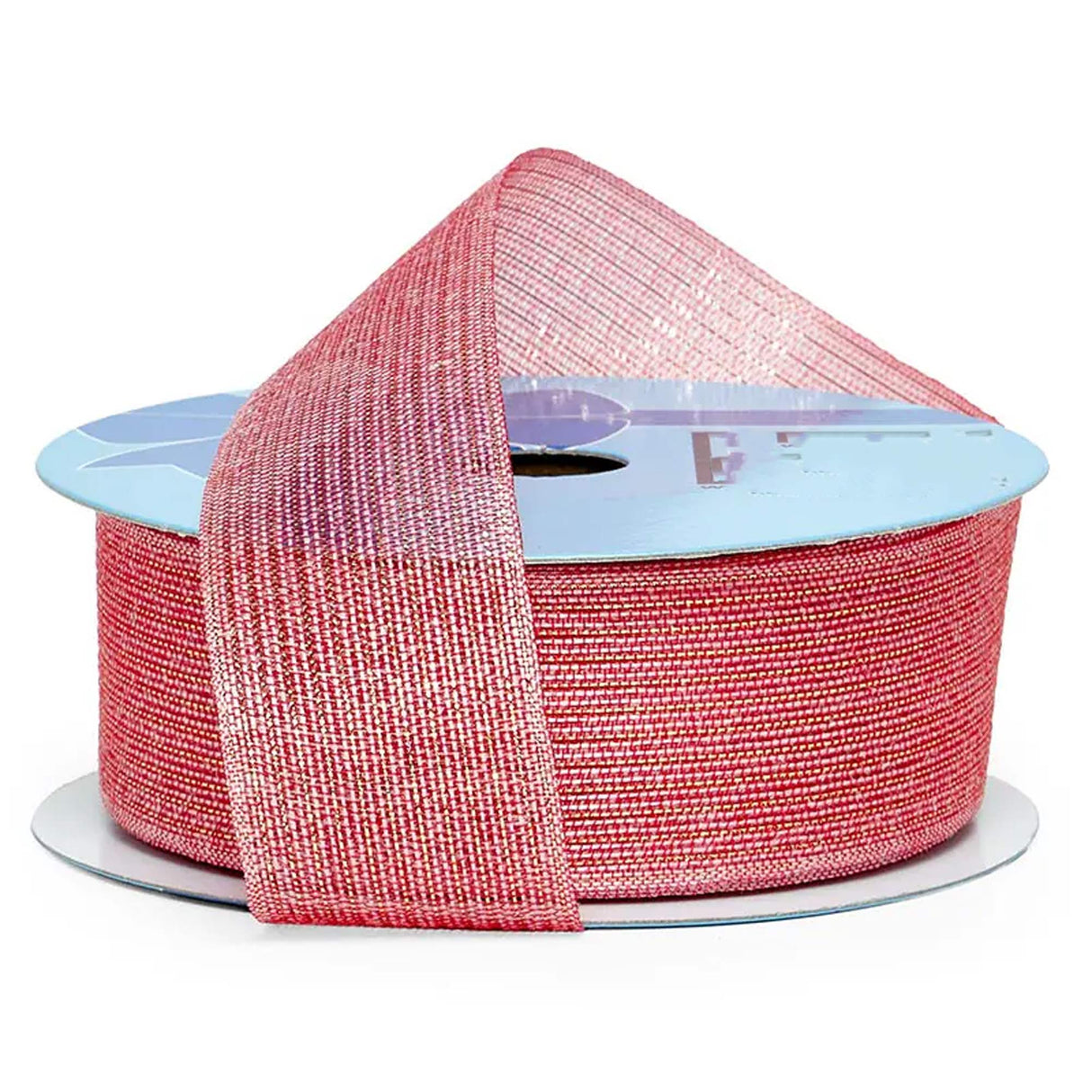 Open Weave Metallic Striped Ribbon 1 1/2 '' X 20 yd Pink Color 1 / roll