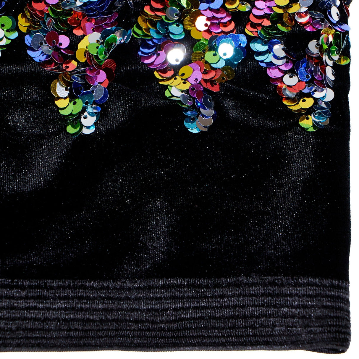 Stretch Velvet Sequin Rainbow