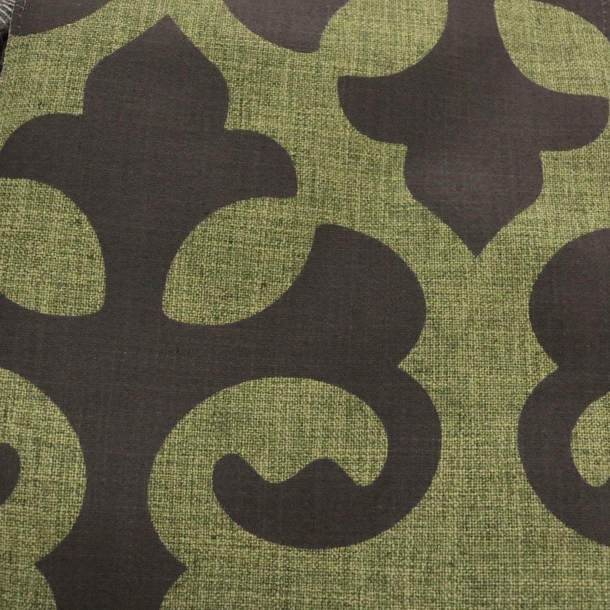 Linen Blend Flock Print Burlap Upholstery Fabric