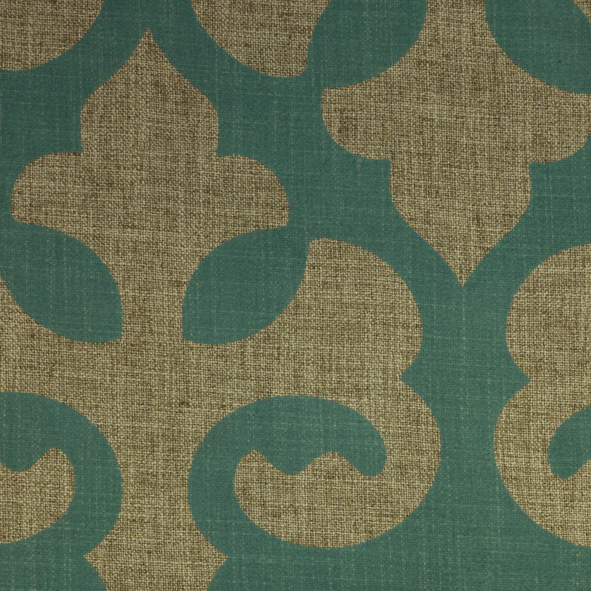Linen Blend Flock Print Burlap Upholstery Fabric
