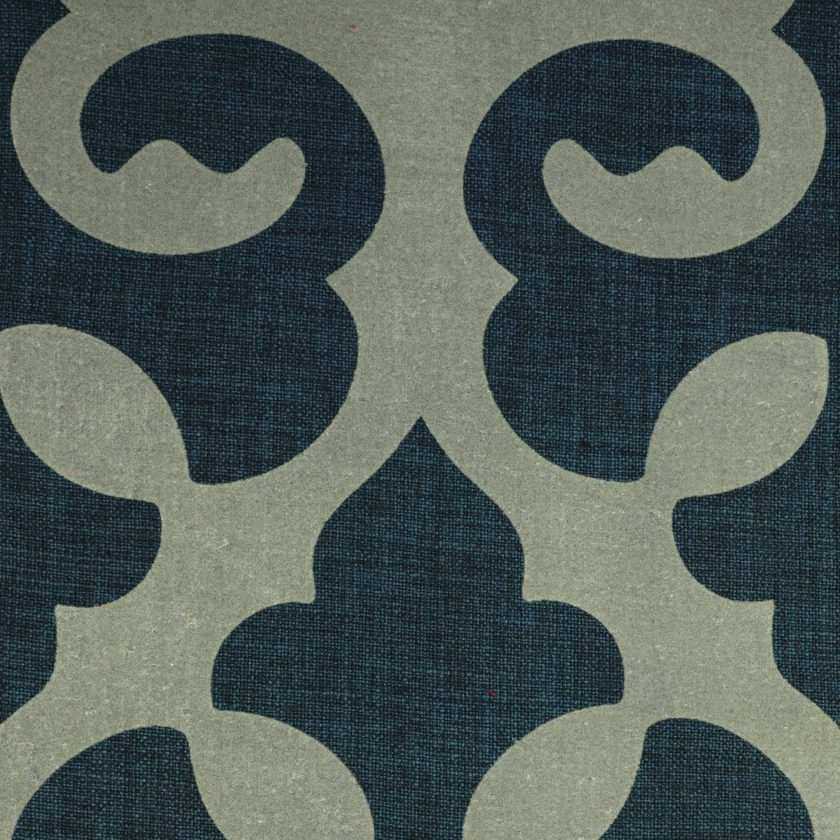 Linen Blend Flock Print Burlap Upholstery Fabric
