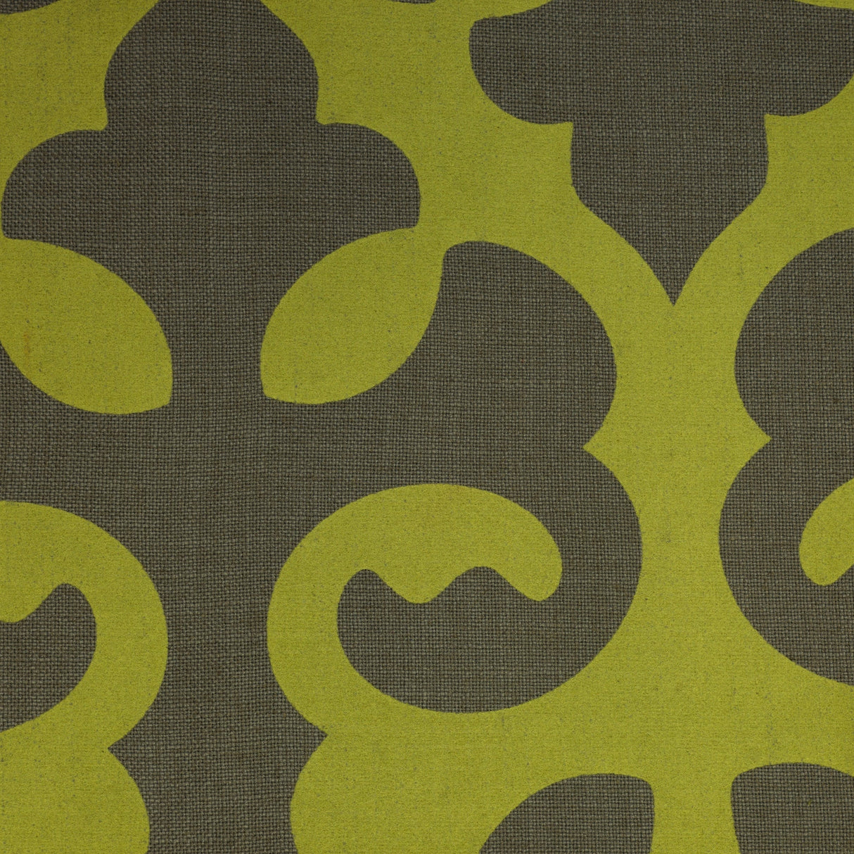 Linen Blend Flock Print Burlap Upholstery Fabric
