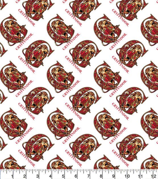 Quilting Cotton Harry Potter Art Deco Ravenclaw Slytherin Hufflepuff Gryffindor