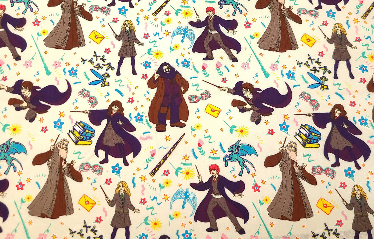 Quilting Cotton Harry Potter Magic Wand Toss 100% Cotton