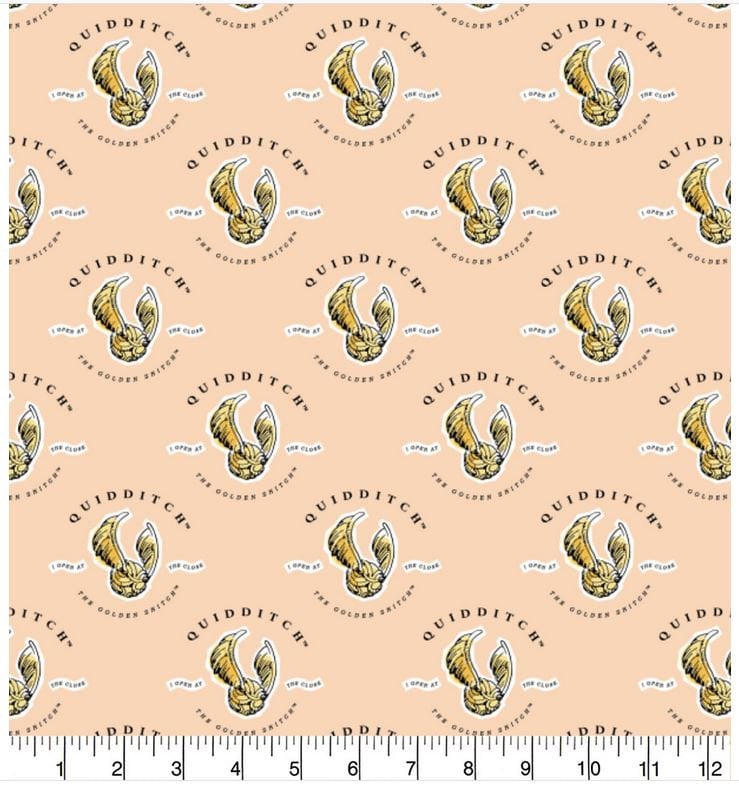 Quilting Cotton Harry Potter Watercolor Quidditch Pink