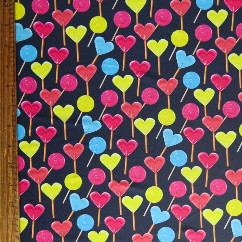 Swim Knit Poly Spandex Heart Lolly