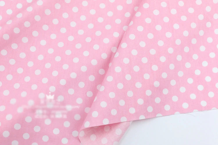Dots Printed 100% Cotton Fabric by Meter, DIY Patchwork, Quilt Cloth, Bedding Blanket, Sheet, Pillow Decor, Fat Quilt, Tilda