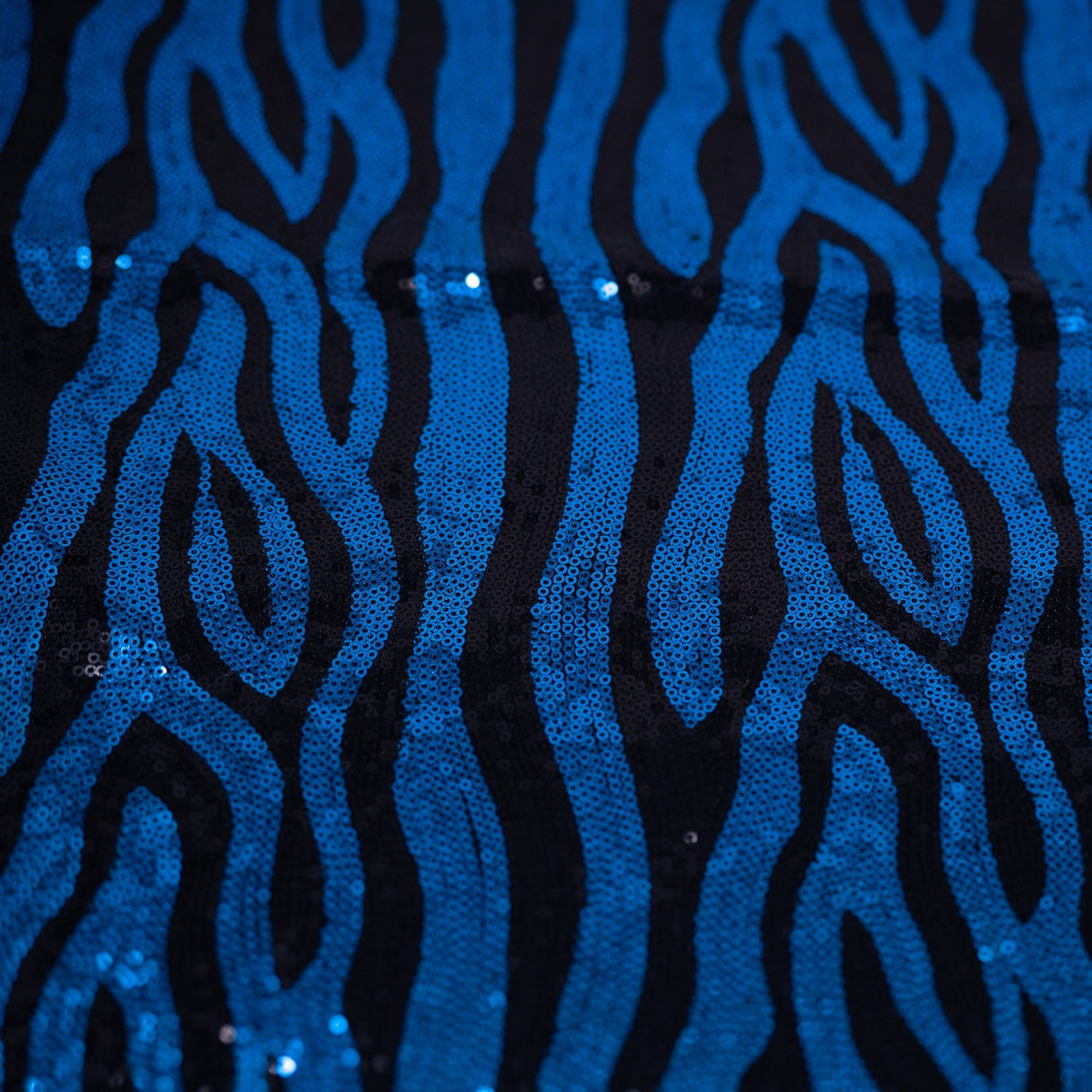 Zebra Glitz Polyester Spandex Sequin Fabric - Zebra Pattern, 56" Width (1 Yard)