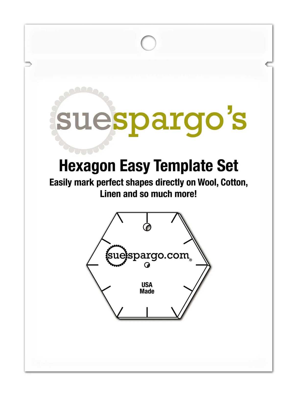 Acrylic Hexagon Stitching Templates Set