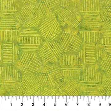 Cotton Hexies Guacamole Batik Print Fabric 44/45"